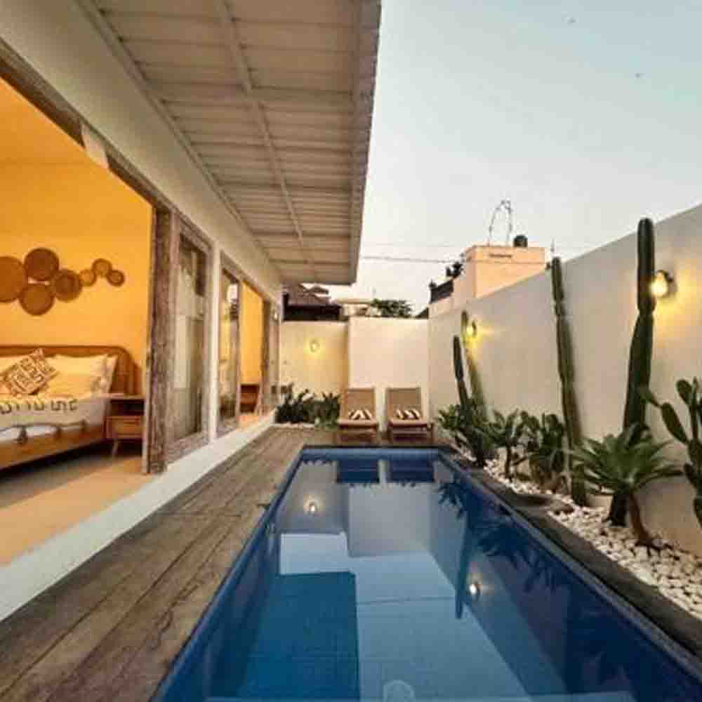 akomodasi unik di bali private pool villa hidden gem di Canggu