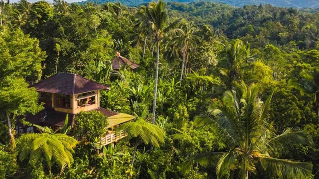 Suasana retreat spiritual di tengah alam Bali yang tenang dan asri